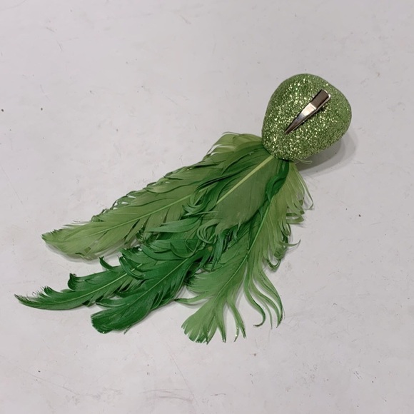Glitter bird ornament green - Picture 5 of 12